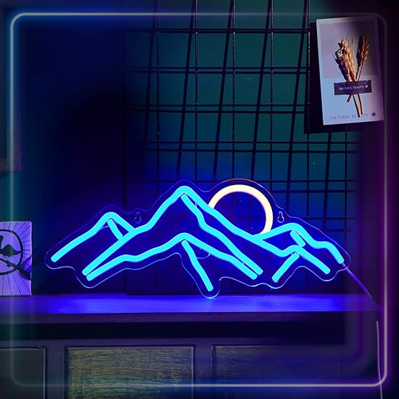 Mountains Neon Sign